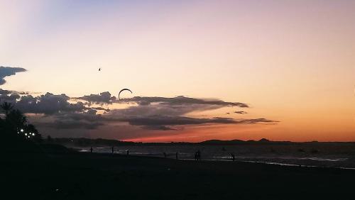 Kiting into the sunset...